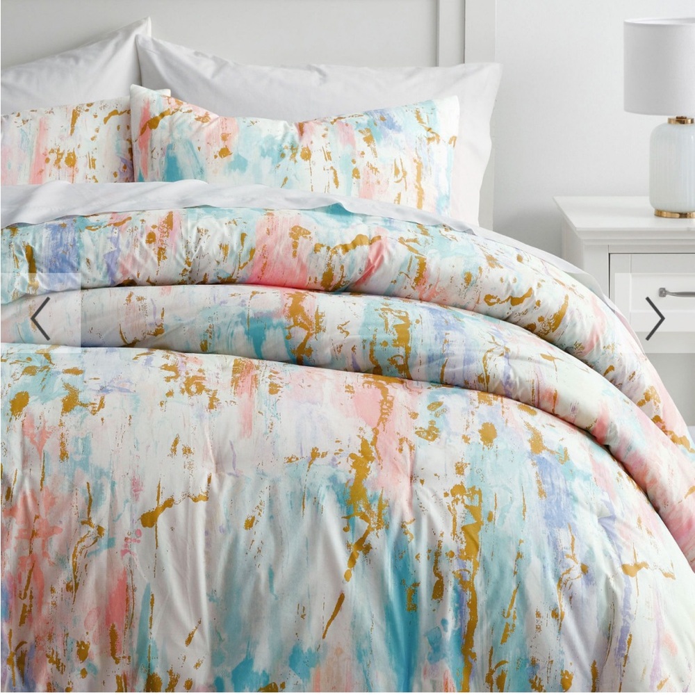 Pottery Barn Teen Skylar Metallic Duvet Cover and 2 Shams